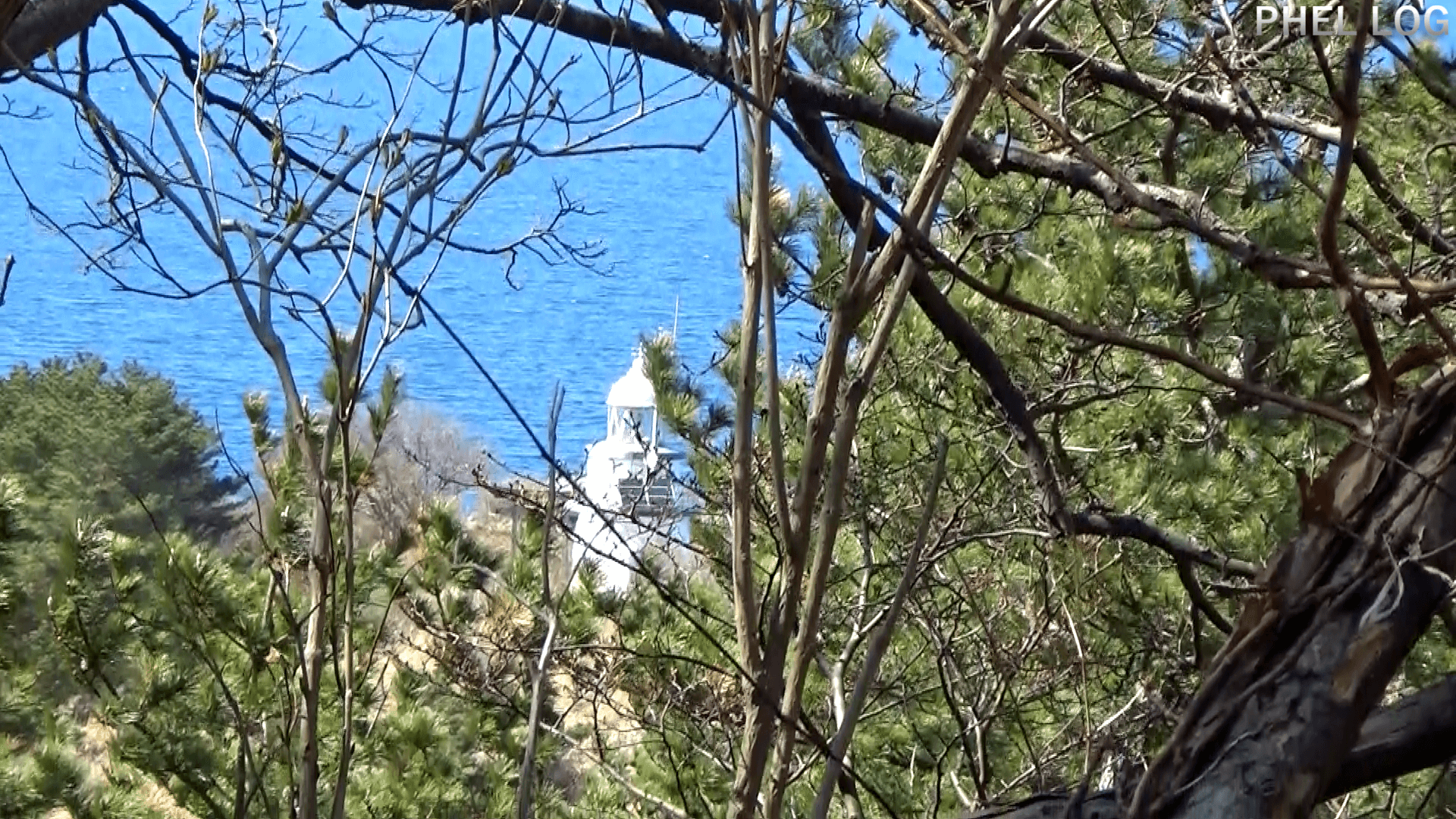 大島中間地点から見た灯台